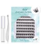 SISILILY Individual Cluster Lashes Kit | Reusable 3D Eyelash Extension | Soft Natural C CC D Curl | With Glue | 90 clusters - DM05 - Buy Online on GoSupps.com