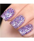 GAOY Lavender Purple Glitter Gel Nail Polish - 16ml Sparkly Diamond Shiny UV Gel for Nail Art - Soak Off DIY Manicure at Home - Buy Online on GoSupps.com