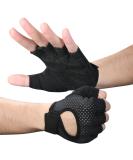 Flintronic fitness gloves breathable training gloves with microfiber fabric non-slip silicone gym gloves weight lifting gloves sports gloves for women (improved style) #1 black-M - Buy Online on GoSupps.com