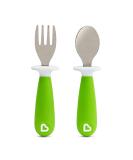 Munchkin Raise Fork and Spoon Set - 2 Pack Green | International Shipping Available - Buy Online on GoSupps.com