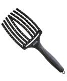 Olivia Garden Fingerbrush - Large Black Brush with Boar & Nylon Bristles for Perfect Styling - International Shipping Available - Buy Online on GoSupps.com