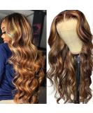 Bele Highlight 4/27 Color Body Wave 13x6 T-Part Lace Front Wig- 22 inch Brazilian Human Hair-Glueless & Pre-Plucked - Buy Online on GoSupps.com