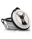 PRAGER Rattler - Foldable Portable Dog Bowl with Carabiner | Travel-Friendly Pet Food Bowl for Dogs & Cats - Buy Online on GoSupps.com