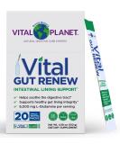 Vital Planet Gut Renew Powder Supplement - Leaky Gut Repair with L-Glutamine Marshmallow Ginger & Aloe Vera | 20 Single Serve Packs | International Shipping Available - Buy Online on GoSupps.com