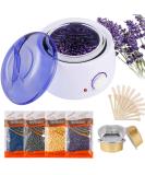 Hair Removal Waxing Kit with Wax Warmer, 4 Hard Wax Beans, 10 Applicator Sticks - Painless At-Home Waxing for Full Body, Face, Eyebrows, Bikini - Women & Men (White1) - Buy Online on GoSupps.com