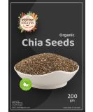 Organic Chia Seeds 200gm - Raw, High Fiber & Protein, Vegan Keto, Gluten Free, Non-GMO - Buy Online on GoSupps.com