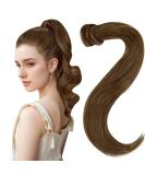 Easyouth Light Brown Ponytail Extension - Real Remy Hair Braid 18 Inch 80g #4 - Perfect Hairpiece for Instant Glam - Buy Online on GoSupps.com