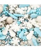Sprinkletti - Frosty - Christmas Cake Topper Sprinkles - 100g Edible Sugar Festive Cupcake Decorations with No E171 - Ideal For Xmas Themed Party Cakes And Bakes - Buy Online on GoSupps.com