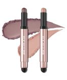 FOCALLURE 2PCS Eyeshadow Stick Set - Shimmer & Matte Cream Pencil Crayons with Blending Brush - Long Lasting, Waterproof Eye Brightener - Sweet Dream - Buy Online on GoSupps.com