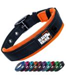Black Rhino Comfort Collar | Neoprene Padded Dog Collar for All Breeds | Adjustable Reflective Weatherproof - Medium Orange/Black - Buy Online on GoSupps.com
