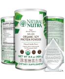Natural Nutra Organic Vegan Plant-Based Soy Protein Powder - Bone Support, Cardiovascular Health - Gluten Free, Non GMO, Sugar-Free - 14.4 OZ - Buy Online on GoSupps.com