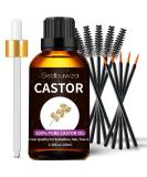 Organic Cold Pressed Castor Oil for Hair Eyelashes and Beard Growth - 3.38 fl oz Unrefined | Sedbuwza - Buy Online on GoSupps.com