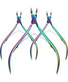 3 Packs Cuticle Cutter Cuticle Nippers Pointed Blade Cuticle Trimmer Stainless Steel Nail Clippers Manicure Tool for Fingernails No Cuticle Pusher (Rainbow Color) - Buy Online on GoSupps.com