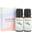 Nikura Rosemary Essential Oil 20ml - 100% Pure Natural Oils for Hair Growth, Memory & Aromatherapy | Vegan & UK Made - Buy Online on GoSupps.com