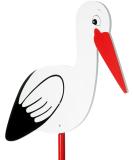 Brubaker Large Wooden Stork Rattle - 100 cm Birth Gift for Indoor & Outdoor - Double-Sided Design - Buy Online on GoSupps.com