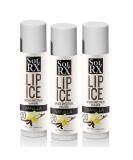 SolRX Lip Ice SPF 30 Lip Balm with Vanilla Sunscreen - 3 Pack | Broad Spectrum UVA/UVB Protection | Anti-Aging Formula - Buy Online on GoSupps.com