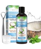 Coconut Oil Pulling Mouthwash 237ml | Whitening Mint Oil for Fresh Breath Teeth Whitening Gum Health & Oral Hygiene Natural Blue Formula - Buy Online on GoSupps.com