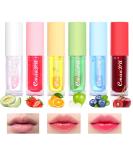 Mrettick Hydrating Lip Glow Oil 6 Pack Moisturizing Lip Balm Fruit-Flavored Lip Gloss Set Lip Care Kit - Buy Online on GoSupps.com
