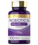 Carlyle Probiotics 25 Billion CFU with Prebiotics 100 Capsules Vegetarian Non-GMO Gluten-Free Supplement for Men & Women - 100 Count - Buy Online on GoSupps.com