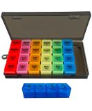 ZVZM Pill Box Organiser 7 Day 4 Times a Day Extra Large Medication Organizer Portable Dosset Box Medicine Storage Box Tablet Organiser with Dust-Proof Container for Pills/Fish Oil/Vitamin. Black - Buy Online on GoSupps.com