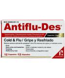ANTIFLU-DES Cold and Flu Relief: Fever Reducer 12 Caps - Fast Symptom Relief - Buy Online on GoSupps.com