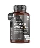 Activated Charcoal Capsules 2000mg - 180 Vegan Capsules (Not Activated Charcoal Tablets) - Coconut Charcoal Digestion Supplement from Sustainably Sourced Coconut Shell Reduce Excessive Flatulence. - Buy Online on GoSupps.com