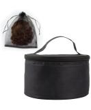 Wig Travel Case - Foldable Round Wig Box | Lightweight & Durable Makeup Bag for Men & Women - Black - Buy Online on GoSupps.com