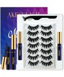 Magnetic Eyelashes Natural Look - 7 Pairs with Magnetic Eyeliner | Reusable Lightweight & Comfortable | Easy to Apply All Eye Shapes Cruelty-Free - Buy Online on GoSupps.com