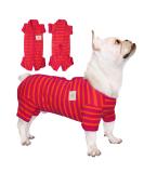 Tony Hoby Dog Shirts for Small & Medium Dogs | Soft Breathable Dog T-Shirt Suit with Stripes - Red (M) - Buy Online on GoSupps.com