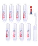 Apricitie 8 pieces of travel toothbrush with toothpaste foldable travel toothbrush set travel toothbrush mini toothbrush for on the way camping children adults - Buy Online on GoSupps.com