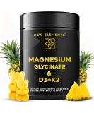 Calm Magnesium Glycinate Gummies 500mg with High-Potency Vitamin D3 10000iu & Vitamin K2 100mcg | Stress Relief, Relaxation & Bone Support for Adults | Vegan, Non-GMO, Gluten-Free, Pineapple Flavor - Buy Online on GoSupps.com