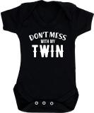 Hippowarehouse Twin Baby Vest Bodysuit (Short Sleeve) - No Messing with My Twins - Boys Girls - Buy Online on GoSupps.com