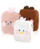 Jeffdad Sweet Women's Storage Pocket - 3 Portable Tampon Bags | Plush Period Bag for Girls | Stylish Mini Collector Cultural Bags - Buy Online on GoSupps.com