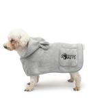 Ownpets Dog Bathrobe - Absorbent Terry Towel with Velcro Fastener & Adjustable Fit (XS | Gray) - Rapid Drying for Enhanced Bath Time - Buy Online on GoSupps.com