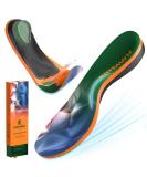 Flat Feet Arch Support Insoles - Gel Cushion for Pain Relief & Comfort | Shock Absorption Orthotics for Work Boots & Sneakers (Men 5.5-6.5/Women 7.5-8.5 - Buy Online on GoSupps.com