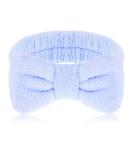 Molain Bowknot Spa Headband - Coral Fleece Hair Wrap for Women | Blue Headband for Makeup, Skincare, and Sports - Buy Online on GoSupps.com