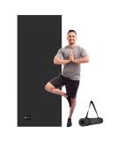 CAMBIVO Extra Long Yoga Mat for Women and Men - Non Slip Exercise Mat for Pilates, Fitness, Barefoot Workouts - 84 x 30 x 1/4 - Home Gym Studio - Black - Buy Online on GoSupps.com