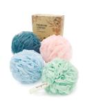 Spongentle Deep Cleansing Loofah Sponge 60g (Pack of 4) - Bath and Shower Exfoliating Body Scrubber for Men and Women - Buy Online on GoSupps.com
