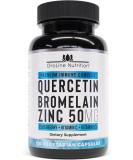 Quercetin 500mg with Zinc, Vitamin C, D3 & Bromelain - Immune Support Supplement - Buy Online on GoSupps.com