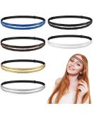 Elegant Leather Boho Headbands - 6-Piece Set for Women and Girls | Non-Slip Stretchy Braided Hair Bands - Perfect for Vacation and Hippie Style - Buy Online on GoSupps.com