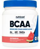 Nutricost BCAA Powder 2:1:1 (Watermelon) - 60 Servings - Buy Online on GoSupps.com