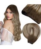 LAAVOO Microbead Extensions - Real Hair Brown Blonde 45cm Micro Weft - Remy EZ Weft 50g #8/60/8 - Lightweight & Breathable - Buy Online on GoSupps.com