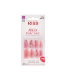 Kiss Jelly Fantasy Collection Be Jelly Long translucent modeled nails contains 28 artificial nails nail glue nail files and manicursters - Buy Online on GoSupps.com