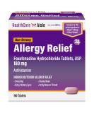 HealthCareAisle Allergy Relief - Fexofenadine Hydrochloride Tablets USP, 180 mg  90 Tablets  Allergy Medication, Non-Drowsy 24-Hour Allergy Relief 90 Count (Pack of 1) 180mg - Buy Online on GoSupps.com