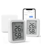 SwitchBot WLAN Thermometer Hygrometer Set - 2 Pieces & Hub Mini | Bluetooth Digital Temperature & Moisture Sensor with App & Data Storage - Buy Online on GoSupps.com