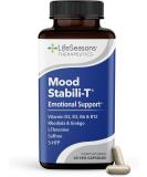 LifeSeasons - Mood Stabili-T - Positive Mood Booster - Enhanced Calmness and Happiness - Relaxed and Balanced Mind - Contains Rhodiola Ginkgo Biloba and Vitamin D3 - 60 Capsules - Buy Online on GoSupps.com