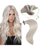Moresoo 14 Inch Blond Bonding Extensions - Real Remy 50 Strand U-Tip Hair Extensions #60A - 40g Pre-Bonded Real Hair - Buy Online on GoSupps.com