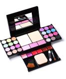 35 Color Eyeshadow Palette - Matte & Shimmer Lip Gloss Blush & Brushes - International Shipping Available - Buy Online on GoSupps.com