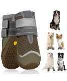 Slowton Dog Shoes for All Sizes | Breathable Non-Slip Paw Protection | Adjustable Reflective Velcro Fastener | Outdoor Dog Boots - Size 7 (7 cm Width) - Hellbra-brown (2 Pieces) - Buy Online on GoSupps.com