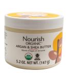 Nourish Organic Argan & Shea Butter 5.2 oz: Hydrating Body Cream - Buy Online on GoSupps.com